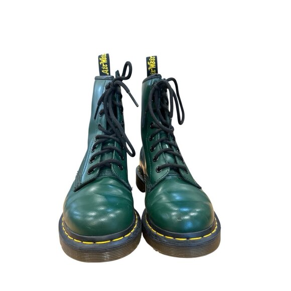 Doc Marten Origional Green Leather Lace Up Boots Women’s Size 6 L, New With Def - Picture 5 of 9